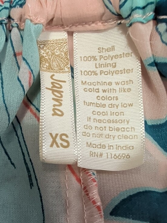 Japna Floral V-Neck Wide-Leg Jumpsuit in Peach Multi Women's XS