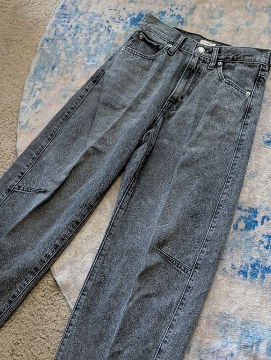 Levi's Cinch Barrel Gray-Washed Panel Denim Jeans Men's 27x31