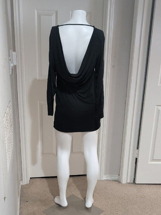 BCBGMaxAzria Black Women's Backless Shift Dress XS