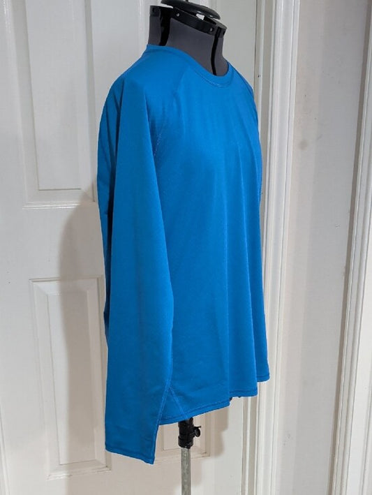 REI Blue Long Sleeve Performance Crew T-Shirt Men's Large New