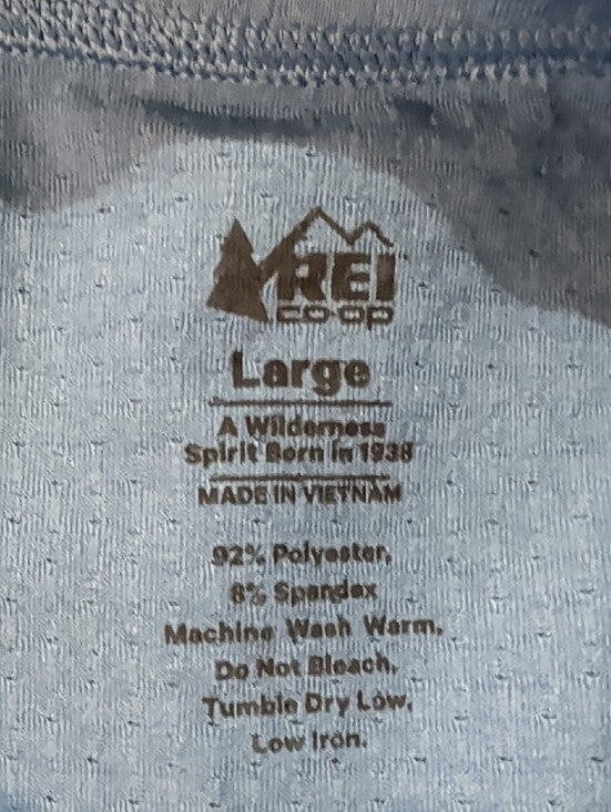 REI Blue Long Sleeve Performance Crew T-Shirt Men's Large New