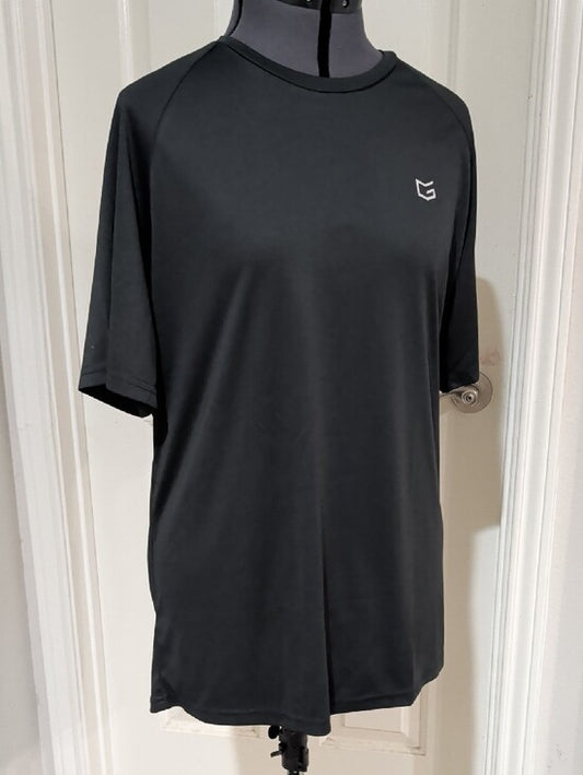 G Gradual Men's Black Athletic Performance Crew Neck T-Shirt - Large - New