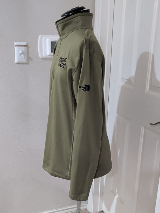 NWOT The North Face Olive Green Shiner Beer Men's Quarter-Zip Pullover - Large