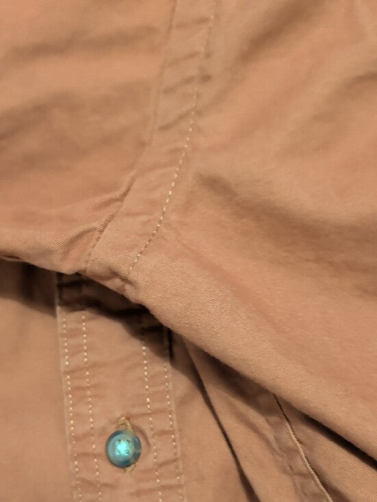 Vintage University of Texas Longhorns Burnt Orange Button-Up Shirt Retro Men's M