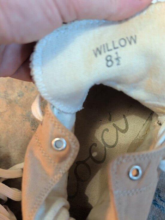 Ccocci Beige High-Top Canvas Platform Sneakers Women's 8.5 US