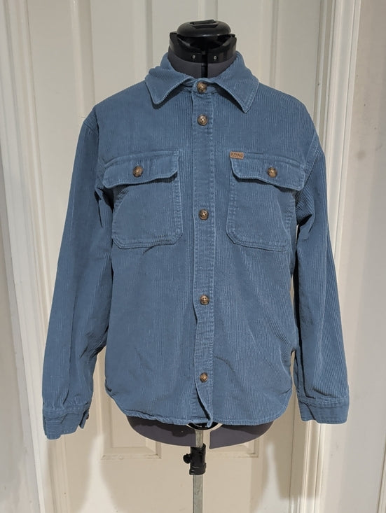 Buffalo David Bitton Light Blue Corduroy Shirt Jacket Men's Medium