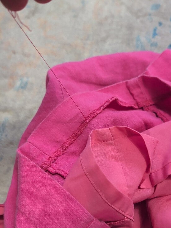Amy Matto Hot Pink Sleeveless Linen Mini Dress Women's 4 US