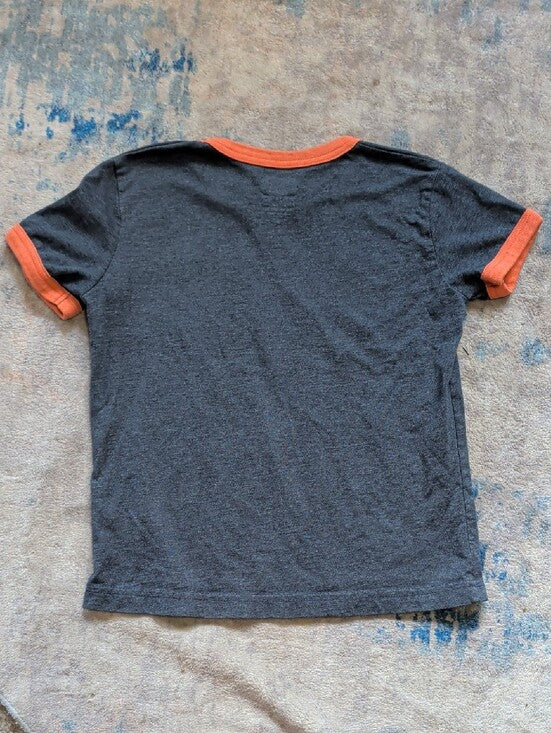 Aviators Baseball Kids Tee - Orange Trim Boys Small (6-7)