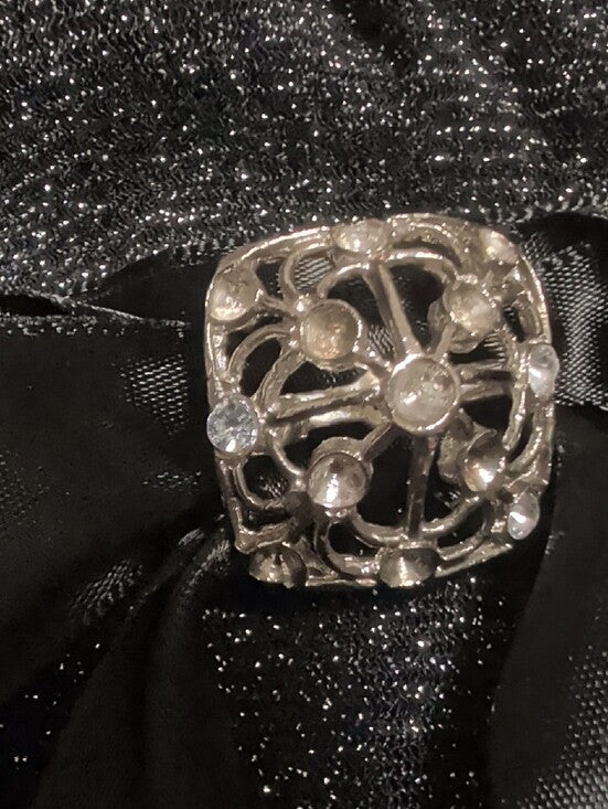 I.N. Girl Black Sparkle Party Dress with Satin Bow Kids 7