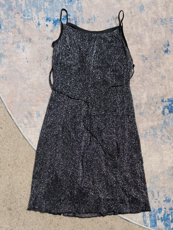I.N. Girl Black Sparkle Party Dress with Satin Bow Kids 7