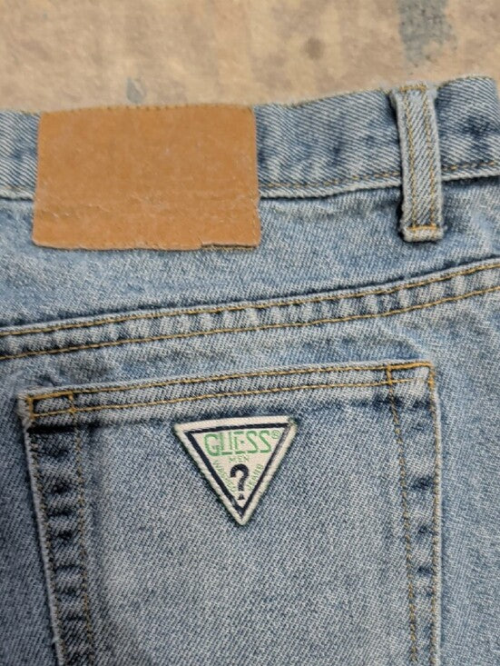 Vintage Guess By Georges Marciano Men's Light Blue Straight Jeans W36