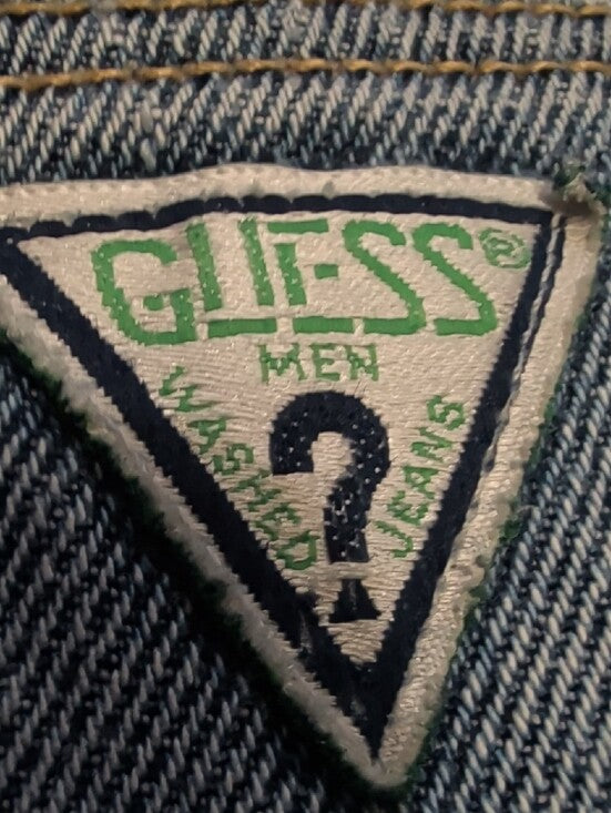 Vintage Guess By Georges Marciano Men's Light Blue Straight Jeans W36