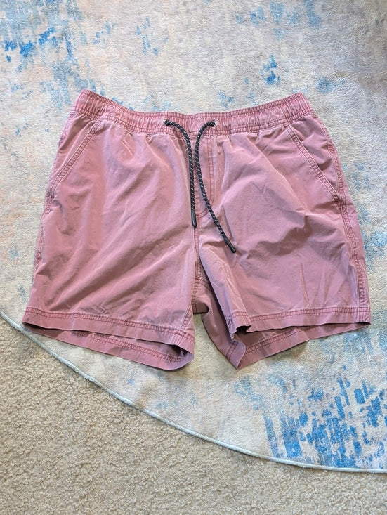 Bearbottom Clothing Men's Pink Athletic Drawstring Shorts Large - 5.5"