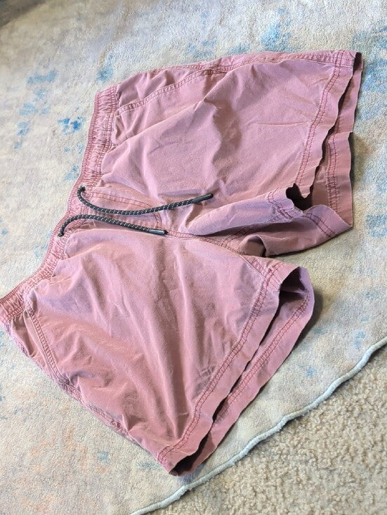 Bearbottom Clothing Men's Pink Athletic Drawstring Shorts Large - 5.5"