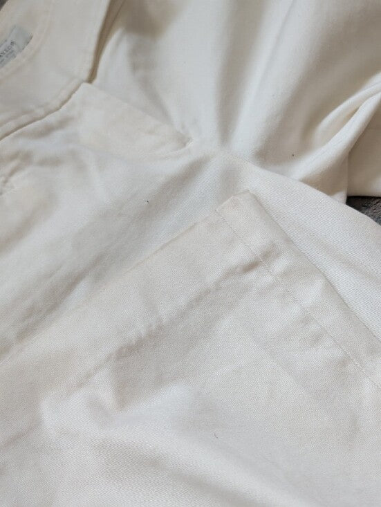Ann Taylor Ivory Straight-Leg Trousers Women's 4