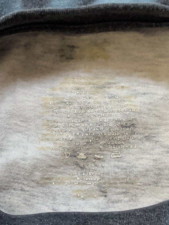 Retro AC/DC Blue & Black Tie-Dye Short Sleeve Tee Women's Medium