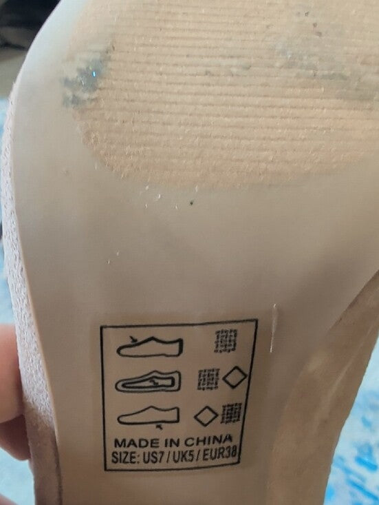 Qupid Suede Lace-Up Peep Toe Ankle Boots in Taupe Women's 7 US/ 5 UK