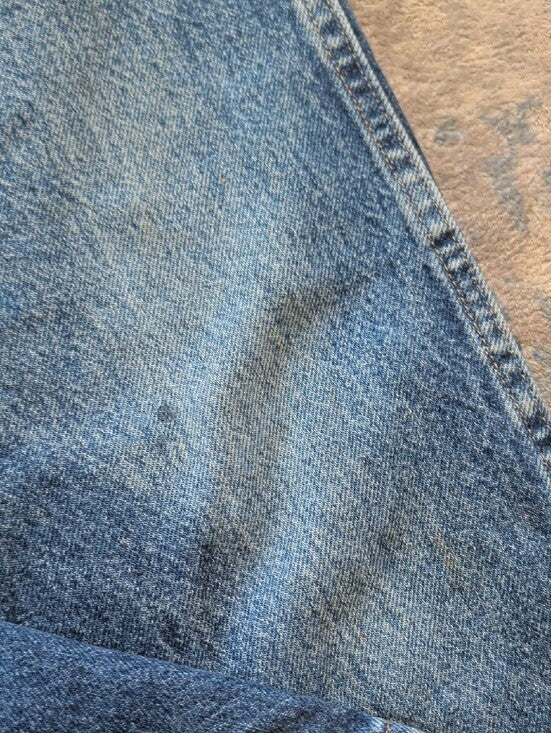Wrangler Straight Denim Jeans in Faded Blue Men's 32x30
