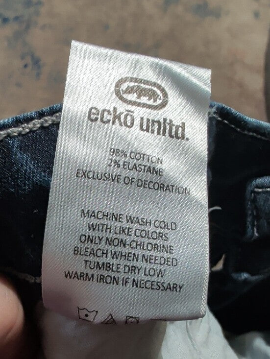 ecko unltd. Light Blue Skinny Jeans with Subtle Fade Men's W34"X30"