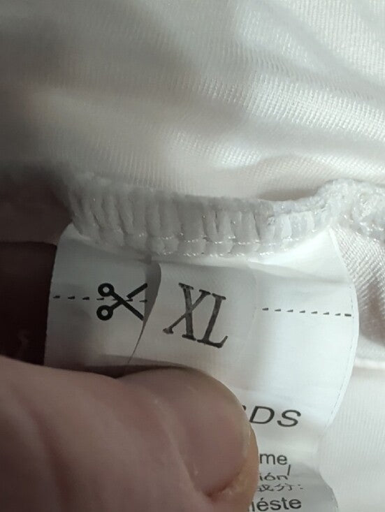 Lala Birds White Athletic Shorts with Soft Stretch Waist Women's XL