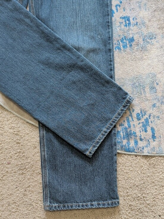 Carhartt Straight-Leg Jeans Relaxed Fit In Medium-Dark Blue Men's 28"X30"