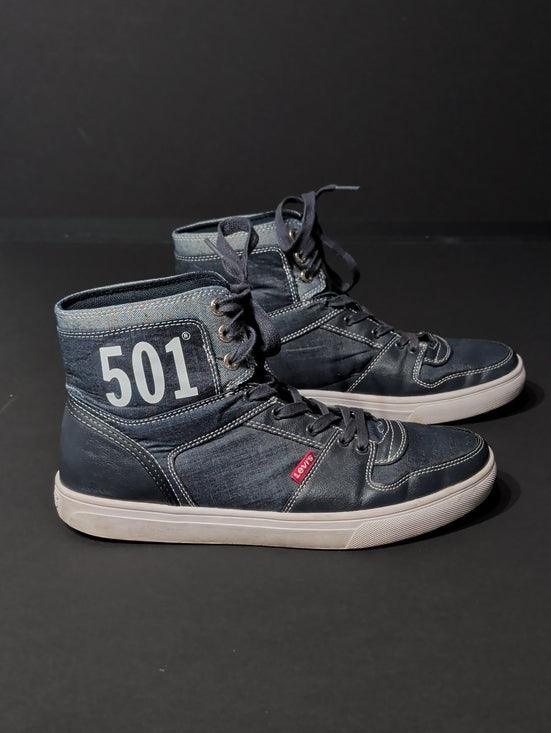 Levi's 501 High-Top Sneakers in Dark Navy Men's 11 US/ 10 UK