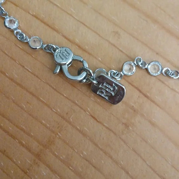 Ralph Lauren Elegant Silver and Black Crystal Women's Necklace