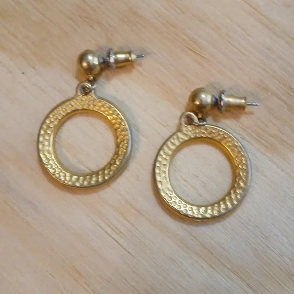 Elegant Black and Gold Hoop Earrings
