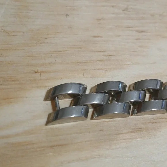 UNIQUE Chunky Silver Metal Chain Statement Bracelet