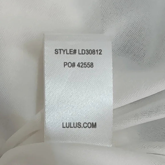NWT Lulu's White Lace Halter Mini Dress M