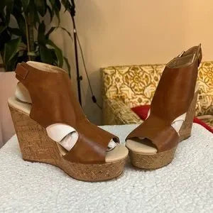 Bongo Bella Cognac Brown Wedges