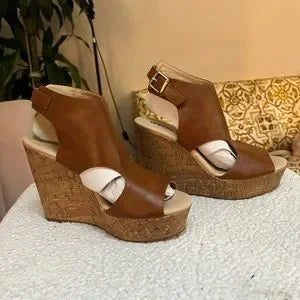 Bongo Bella Cognac Brown Wedges