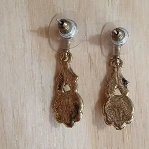 Elegant Gold and Silver Drop Earrings