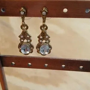 Elegant Gold and Silver Drop Earrings