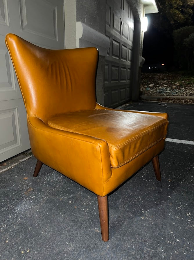 (2) Modway Keen Tan Vinyl High Back Guest Chairs EEI-2458