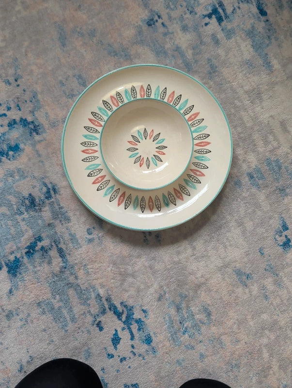 Vintage Marcrest "Nordic Mint" Dinnerplates and Bowl MCM