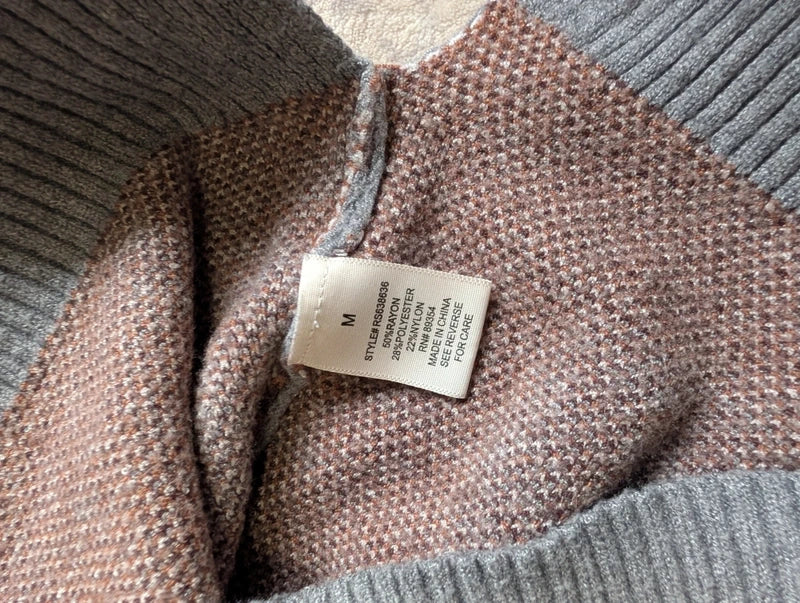 No Comment Gray Cropped Teddy Bear Sweater Women's Medium