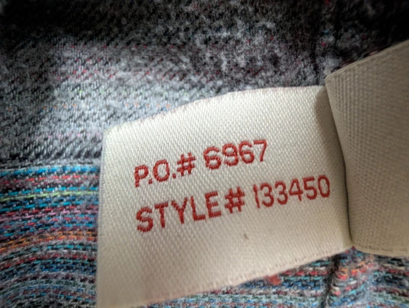 Carbon2Cobalt Men's Gray & Purple Striped Button Down Shirt Medium
