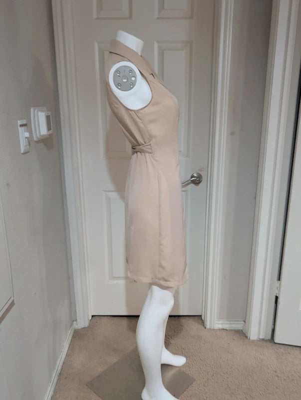 Shein Tan Wrap Dress Women's Medium/38