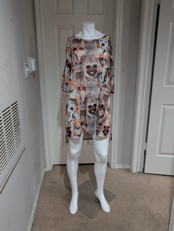 Secret Treasures Cats & Dogs Nightgown Women's 2X-3X