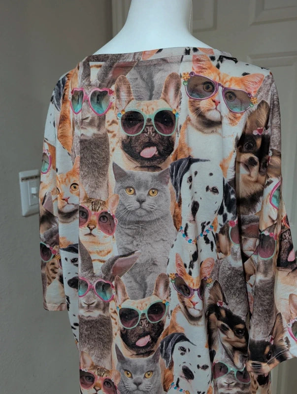 Secret Treasures Cats & Dogs Nightgown Women's 2X-3X