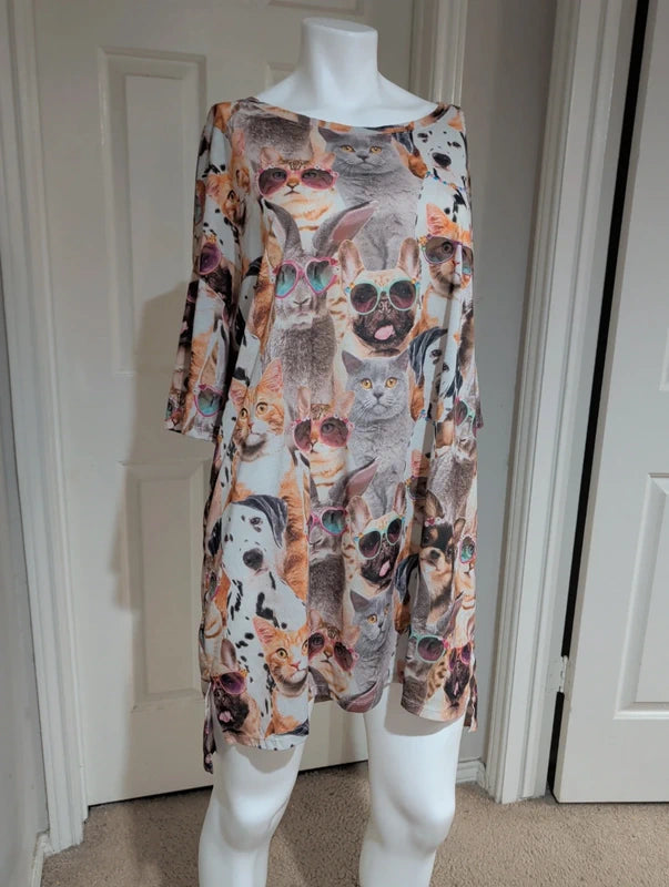 Secret Treasures Cats & Dogs Nightgown Women's 2X-3X