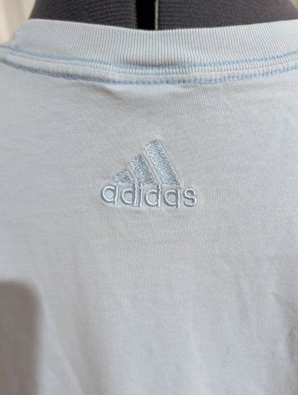 Adidas Men's Athletic Short Sleeve Blue & Green Tee Large