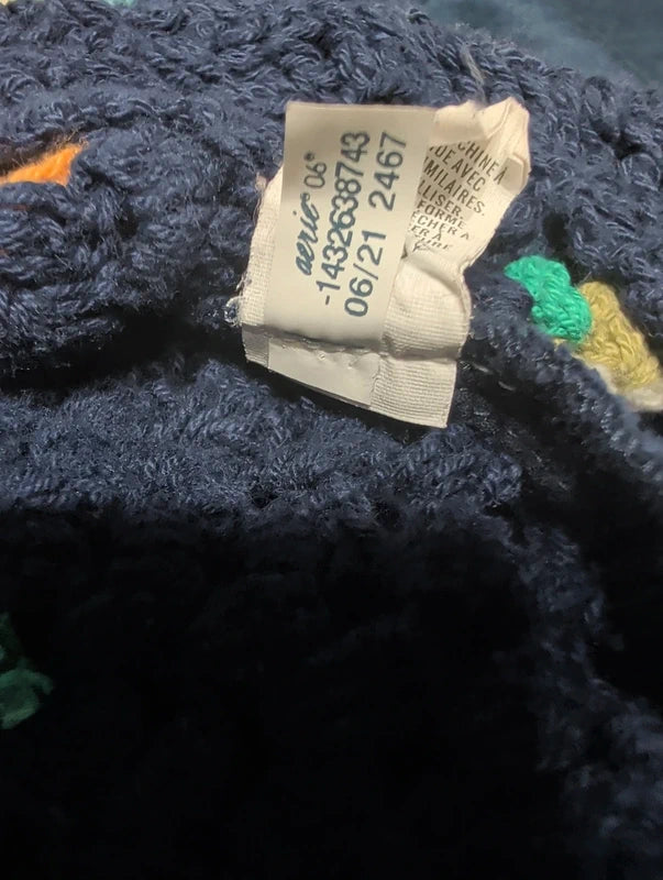 Aerie Navy Blue Knit Balloon Sleeve Women's Medium