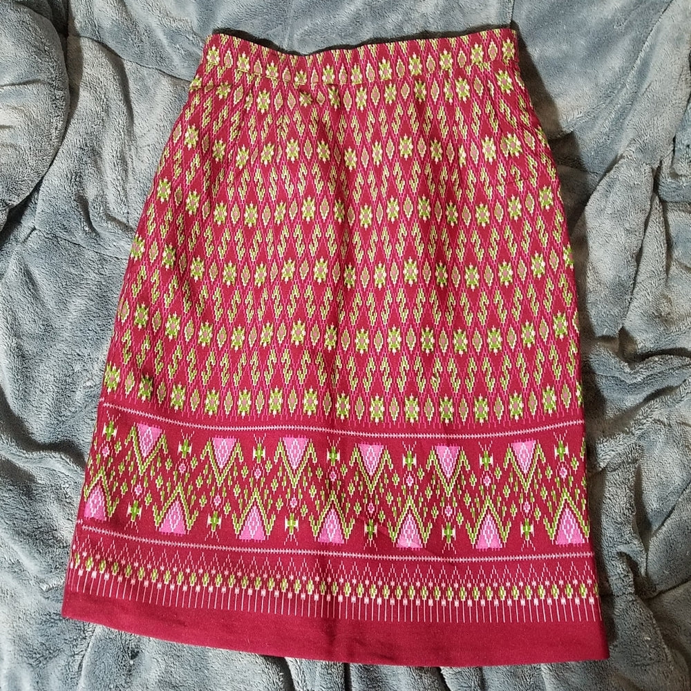 Eccentric Bold Pink Handmade Pencil Skirt size 00-2