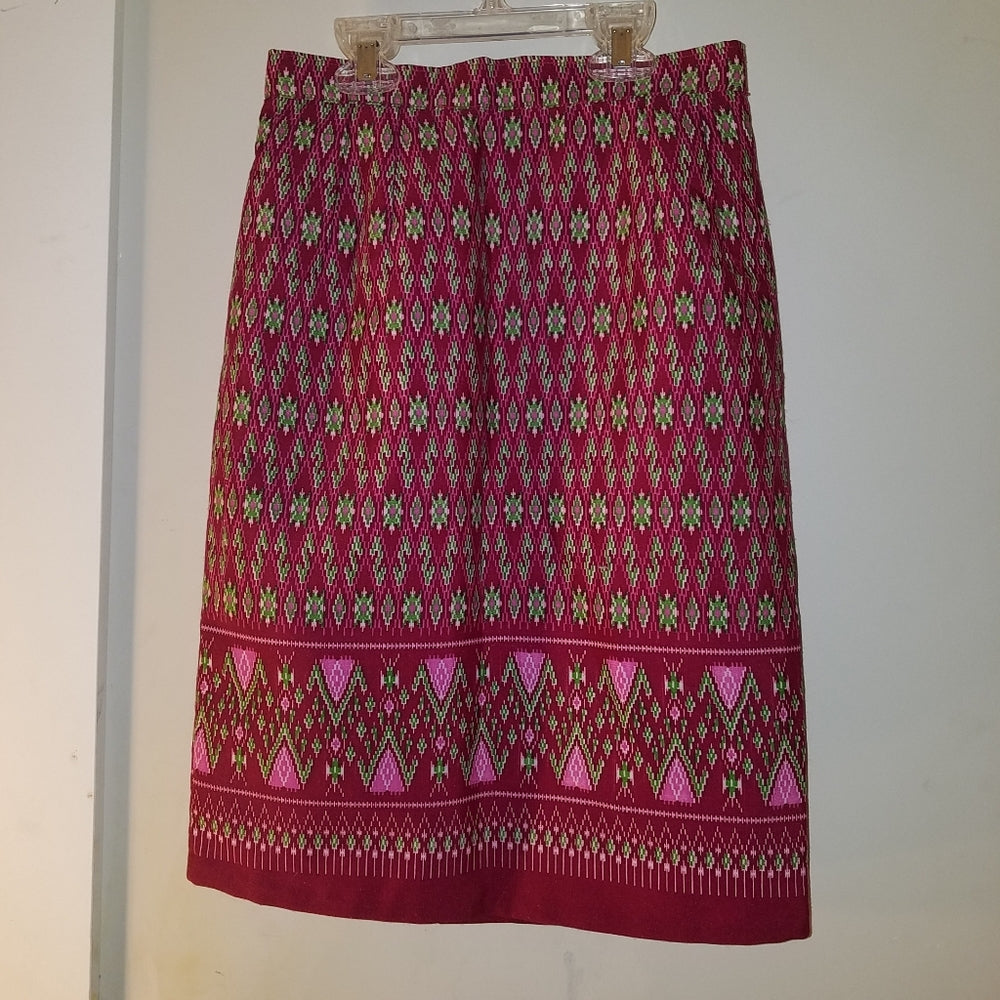 Eccentric Bold Pink Handmade Pencil Skirt size 00-2