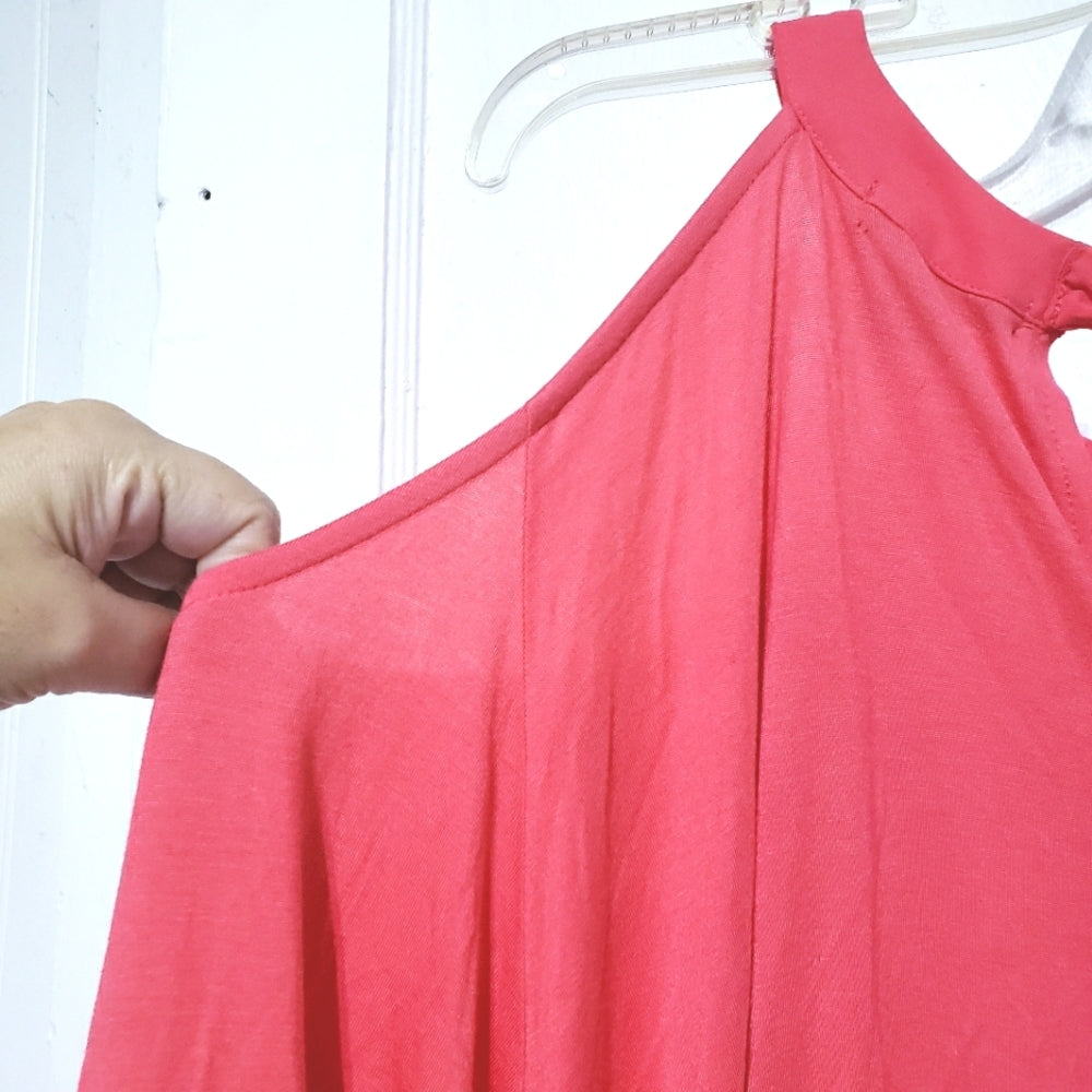 ROAMAN's NWT Pink Cold Shoulder Dress 3X