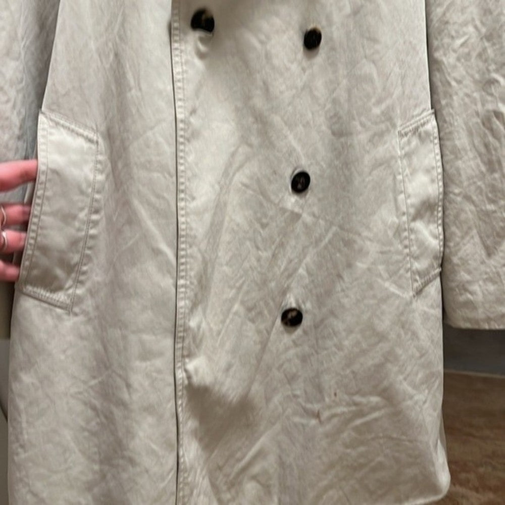Diane Von Furstenberg Double Breasted Trench Coat Size 8