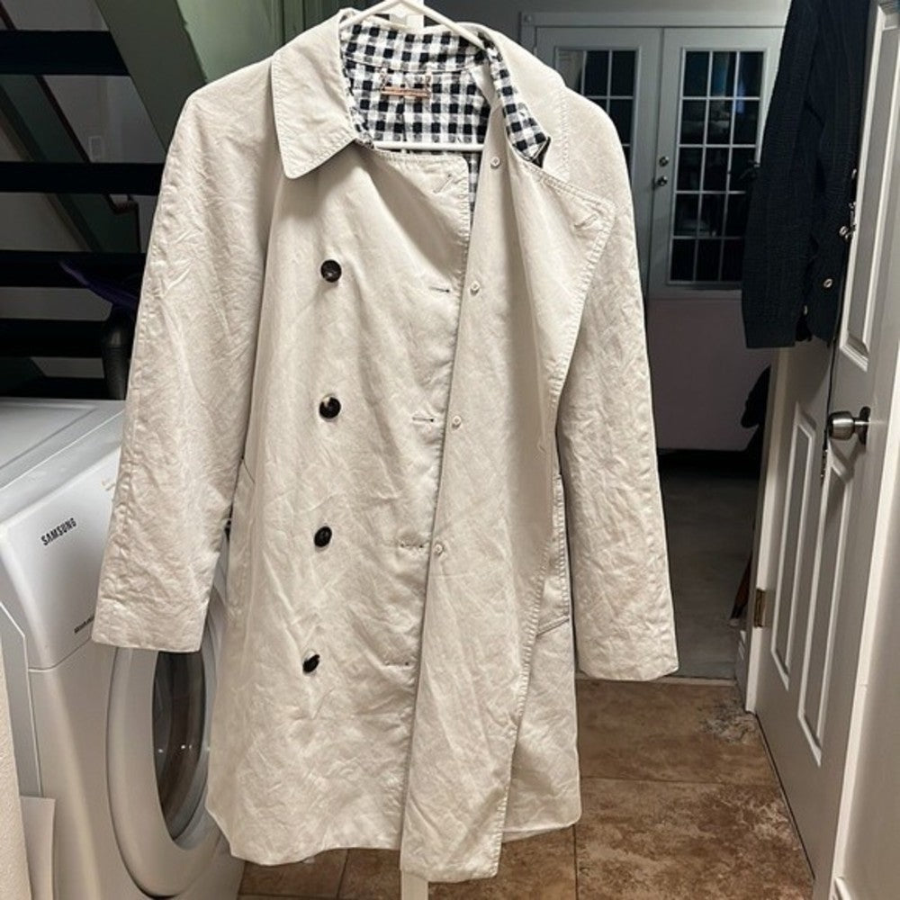 Diane Von Furstenberg Double Breasted Trench Coat Size 8