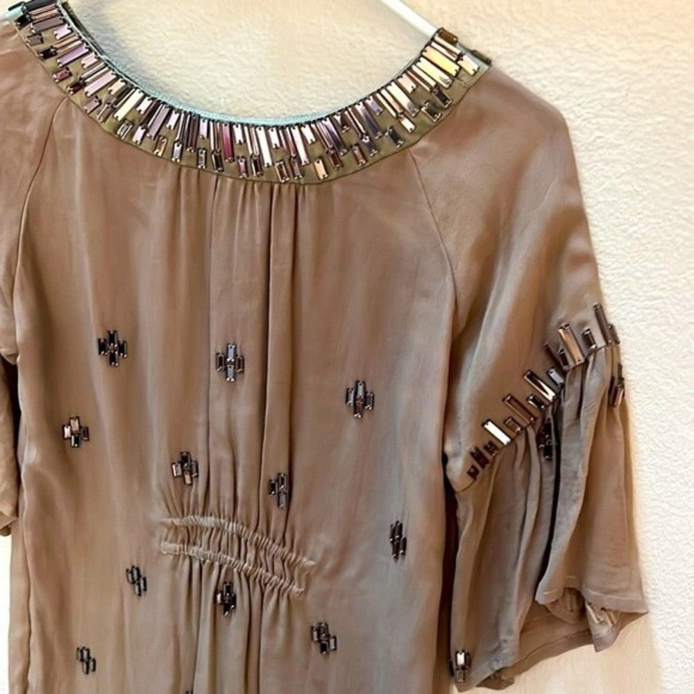Rungolee Embroidered Silky Dress Size S